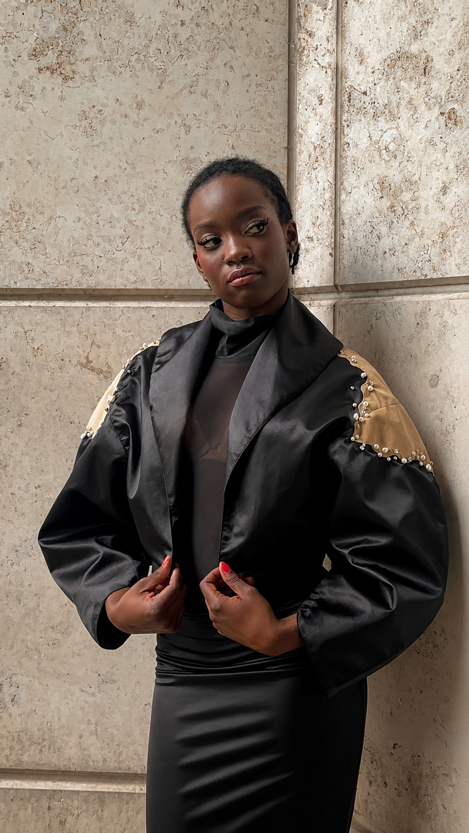 Embellished Suede Jacket
