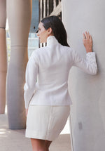 Tailored Satin-Lapel Blazer